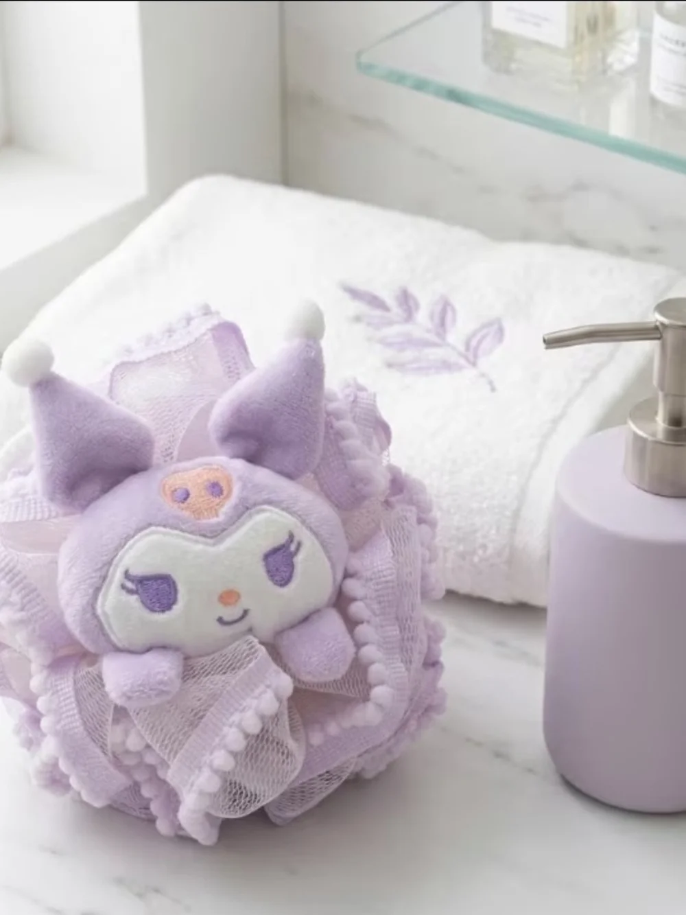 Kuromi Plush Luxe Bath Sponge New